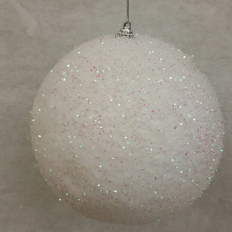 Large White Snowball Baubles Christmas Decoration