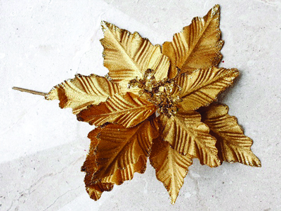 Gold flower for christmas decoration